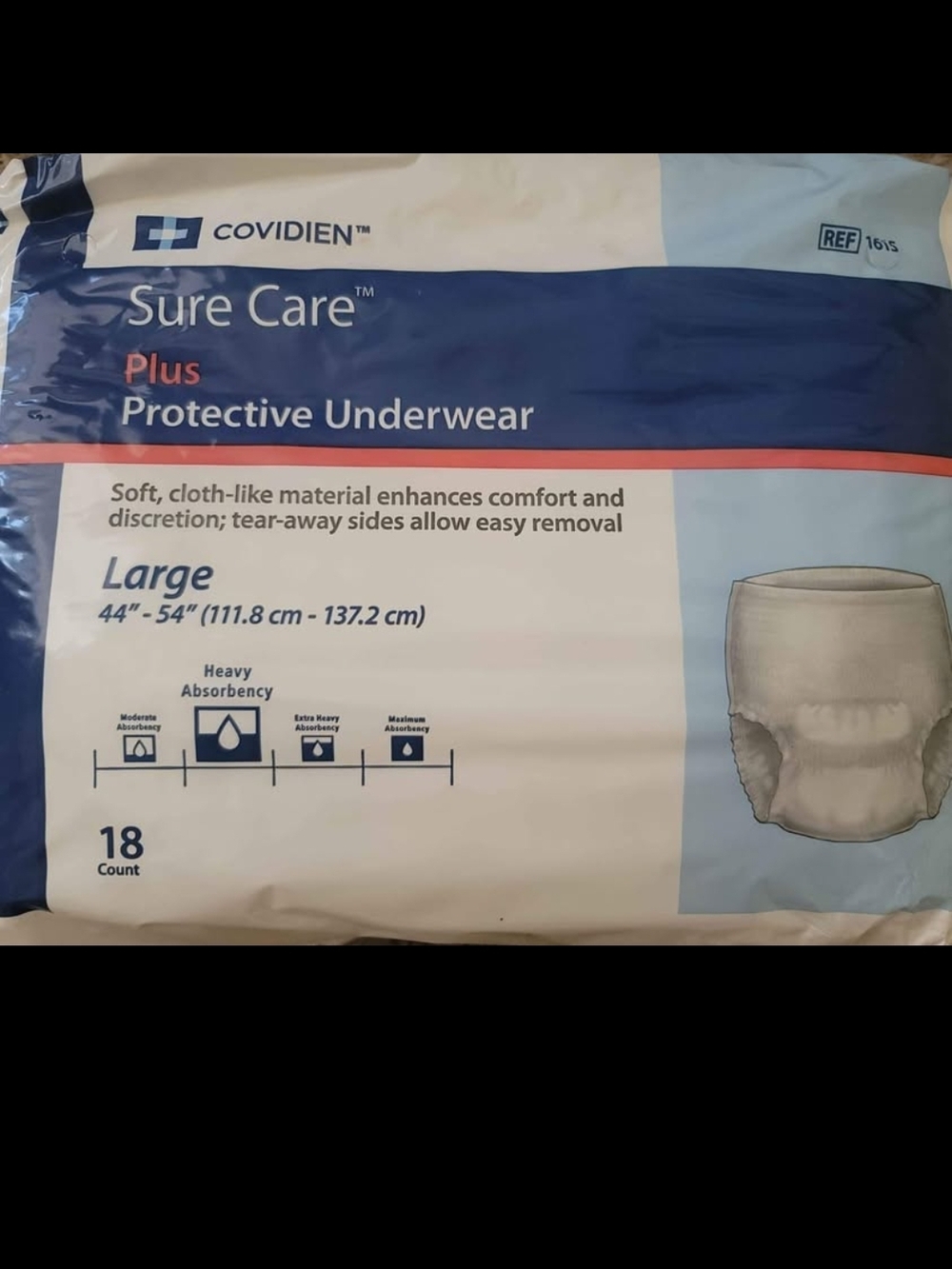 Covidien Sure Care Plus Protective Underwear - Large, White (18 Count)